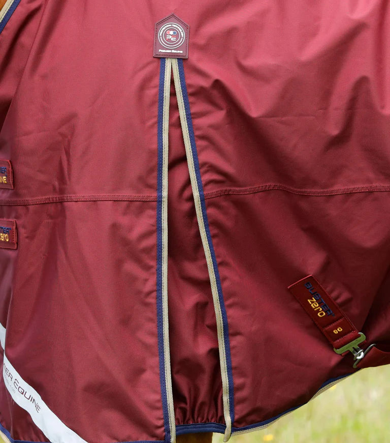 Premier Equine UK Buster 0g Turnout Rug with Classic Neck Cover Burgundy (75” or 81”)