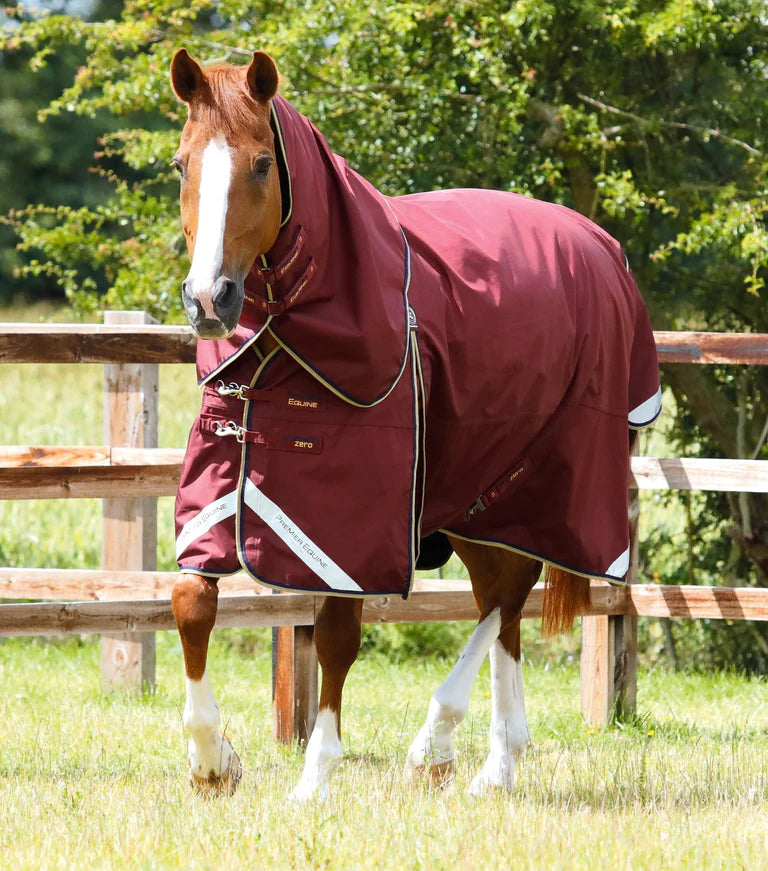 Premier Equine UK Buster 0g Turnout Rug with Classic Neck Cover Burgundy (75” or 81”)