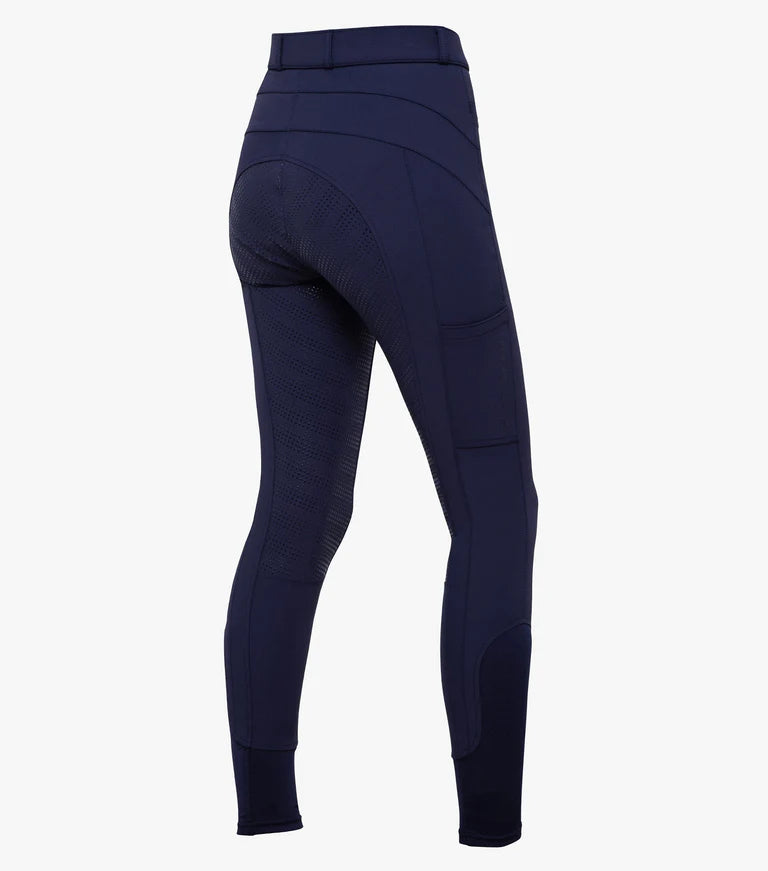 Premier Equine UK Torrent Ladies Full Seat Gel Riding Breeches Navy 30”