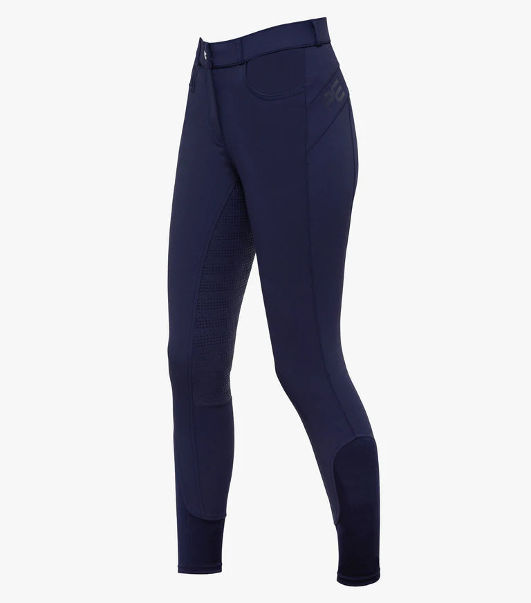 Premier Equine UK Torrent Ladies Full Seat Gel Riding Breeches Navy 30”