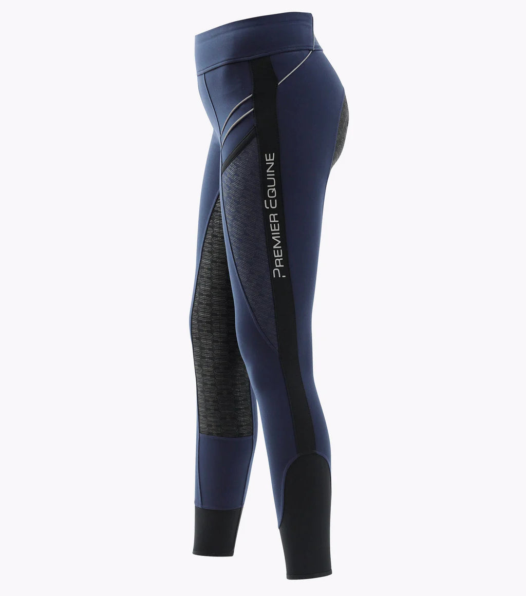 Premier Equine UK Ronia Gel Pull-On Riding Tights Navy 26”