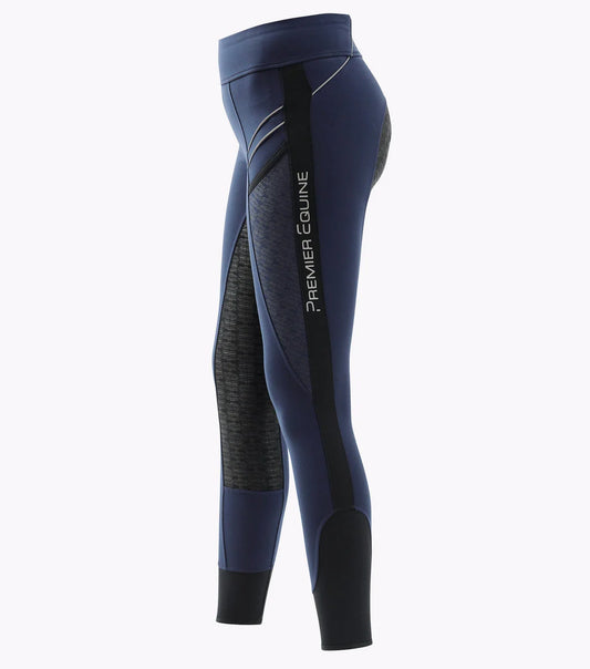 Premier Equine UK Ronia Gel Pull-On Riding Tights Navy 26”