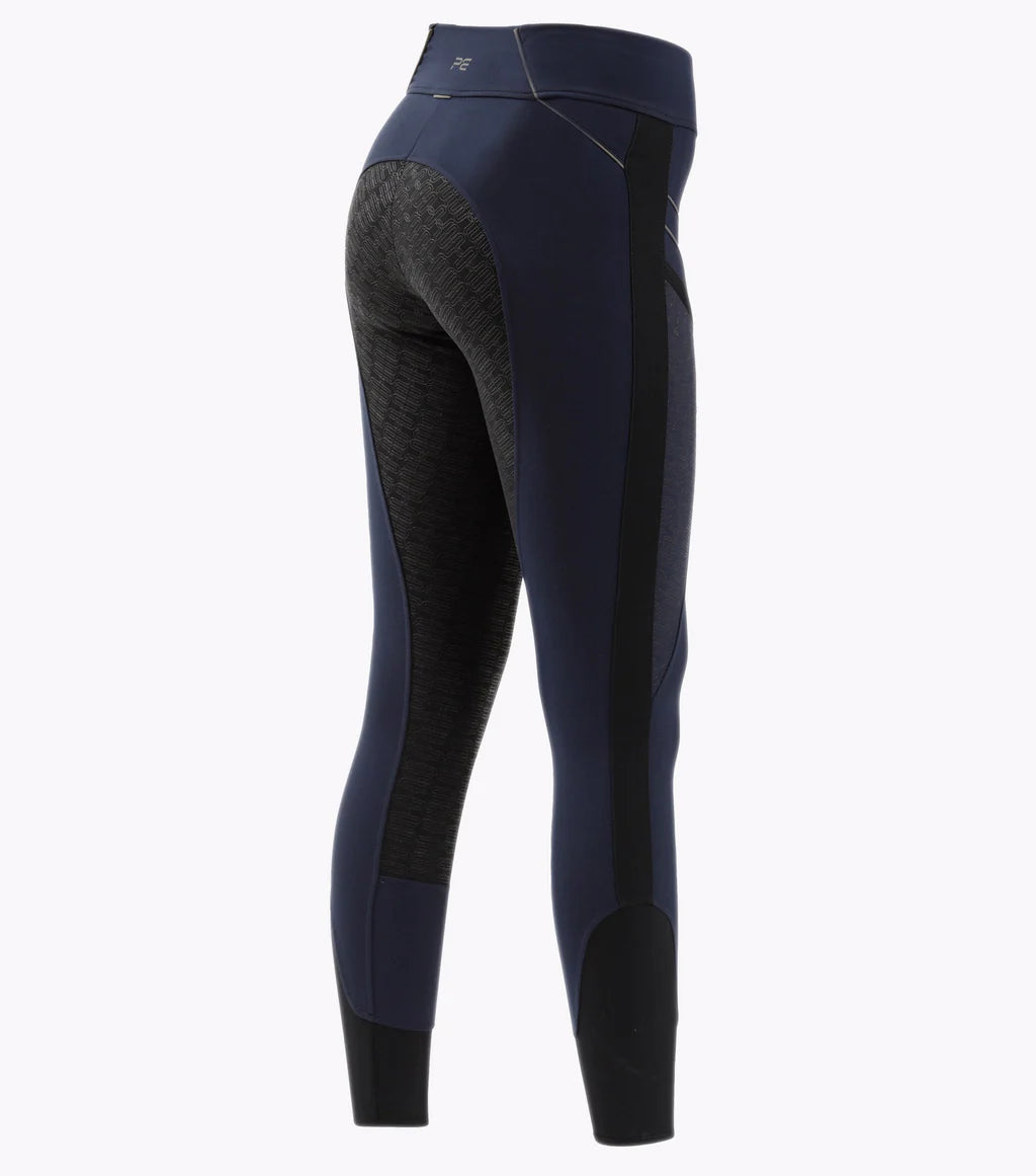 Premier Equine UK Ronia Gel Pull-On Riding Tights Navy 26”