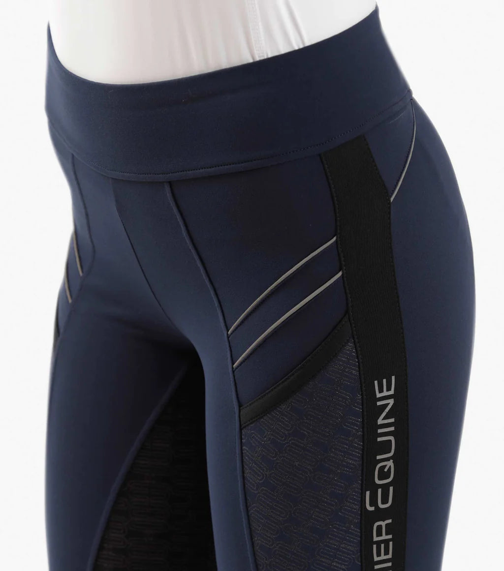 Premier Equine UK Ronia Gel Pull-On Riding Tights Navy 26”