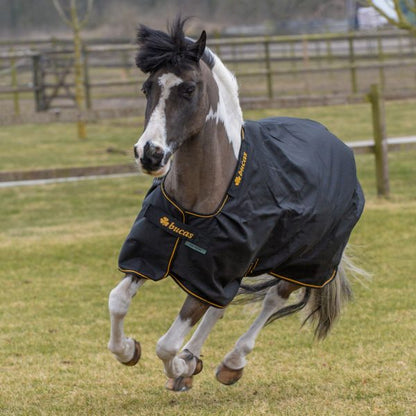 Bucas Irish Turnout 0gr Rain sheet Black & Gold - 66"/72"/75"/78"/81"