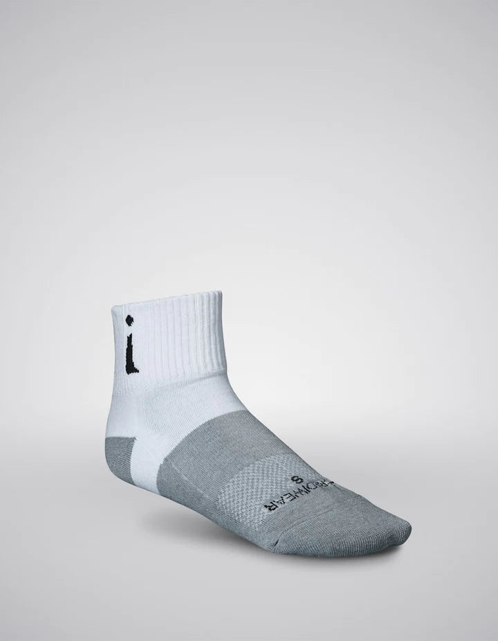 Incrediwear Active Socks - Quarter Cut - White