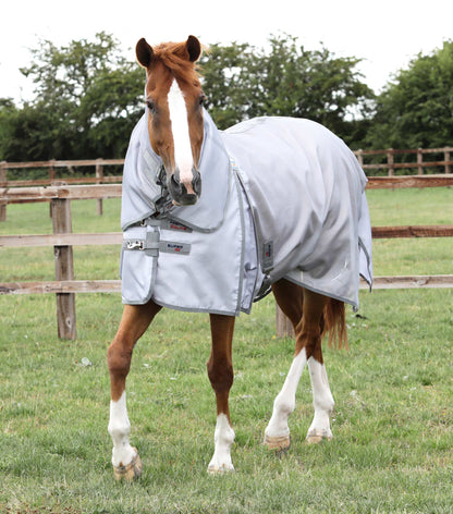 Premier Equine UK Super Lite Fly Rug with Surcingles - Silver (75” or 78” or 81”)